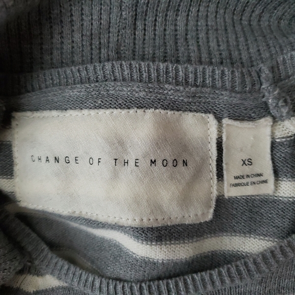 Anthropologie Change of the Moon Stripe Scarf Sweater Size XS - Picture 9 of 11